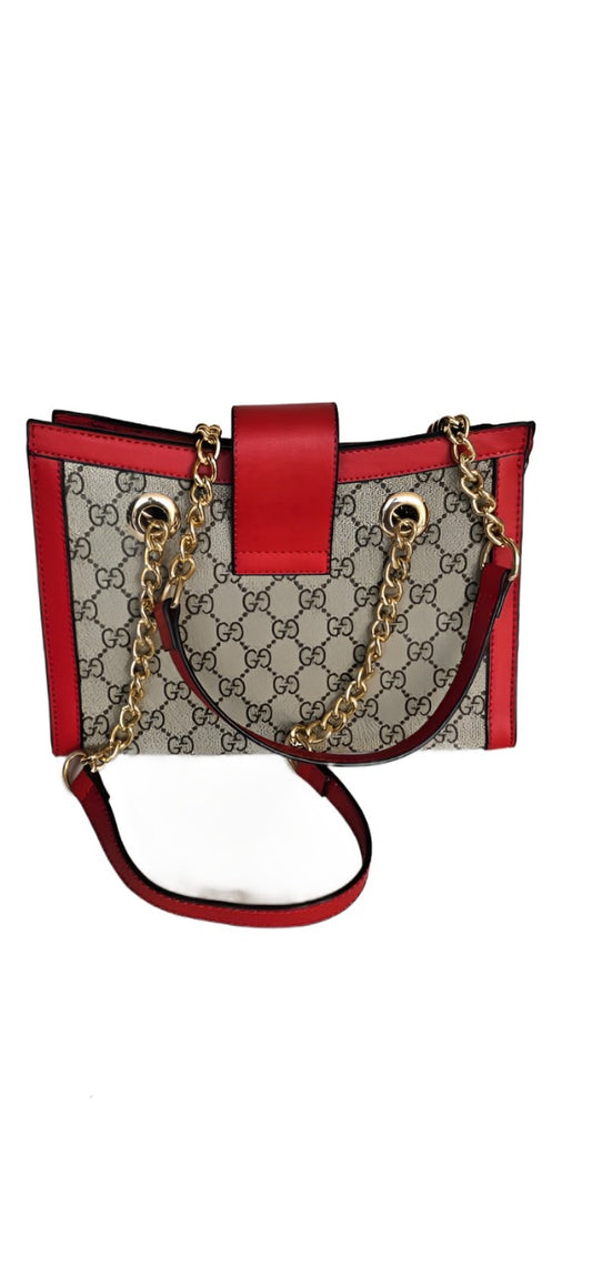 Gucci Padlock GG Supreme Red Shoulder Handbag
