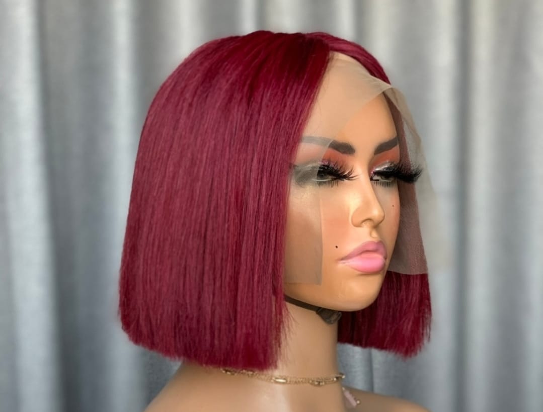 ClassyRitty 10-Inch Red Curly T-Frontal: Effortless Elegance
