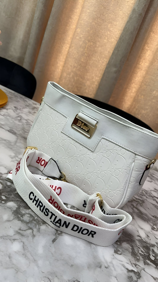 Christian Dior Strap White Handbag