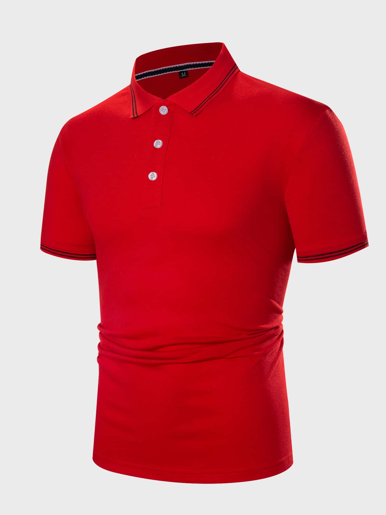 Manfinity Basics Men Contrast Trim Polo Shirt