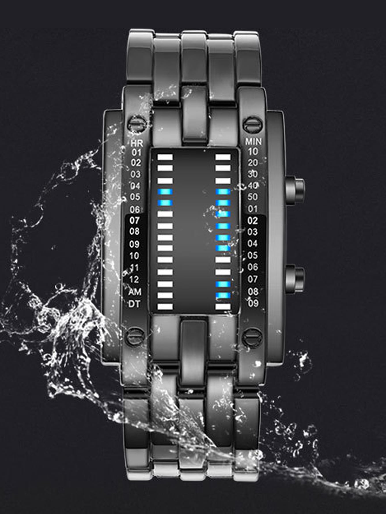 Men Water Resistant Special Display Electronic Watch