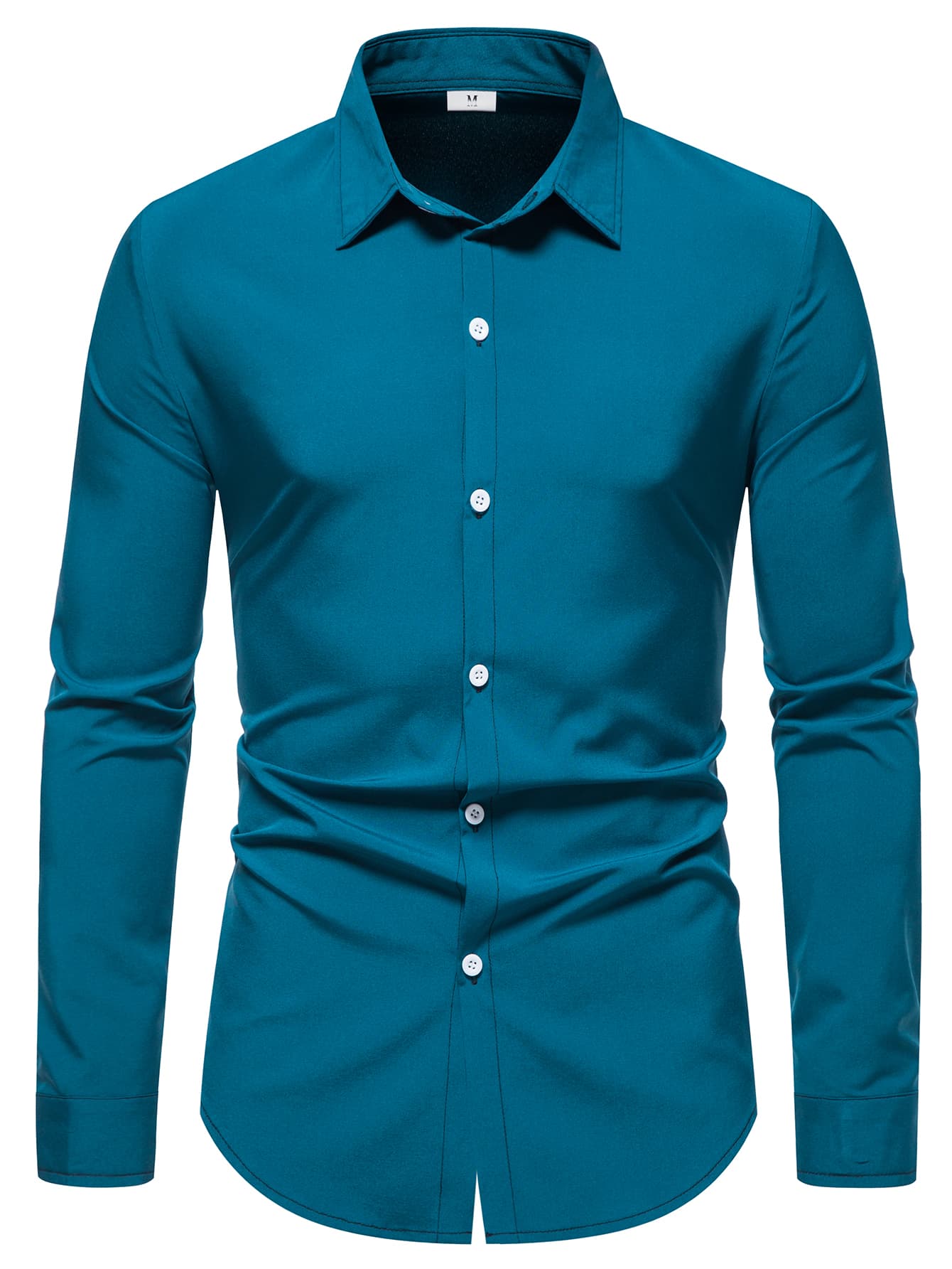 Manfinity Mode Men Solid Collared Button Up Shirt