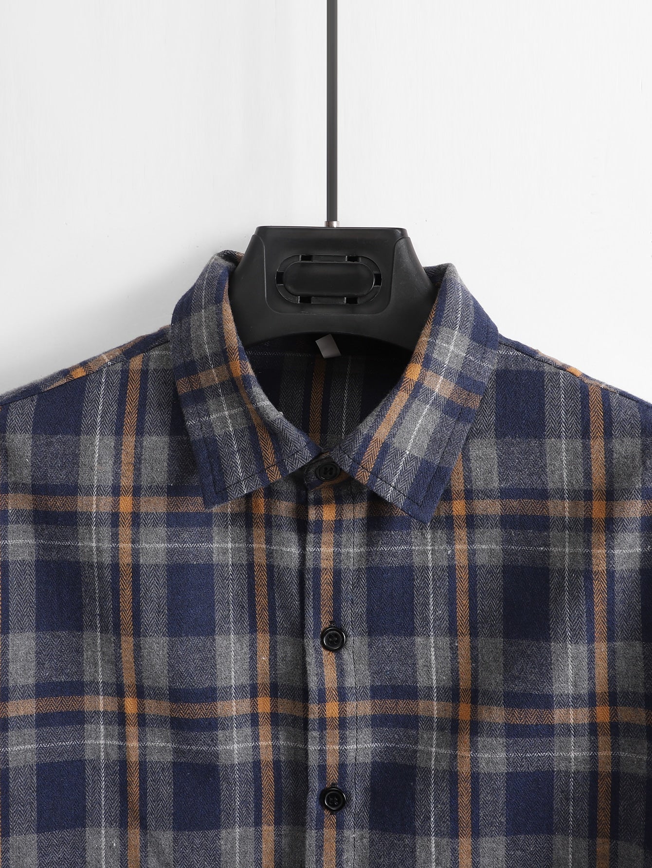 Manfinity Homme Men Plaid Print Shirt Without Tee