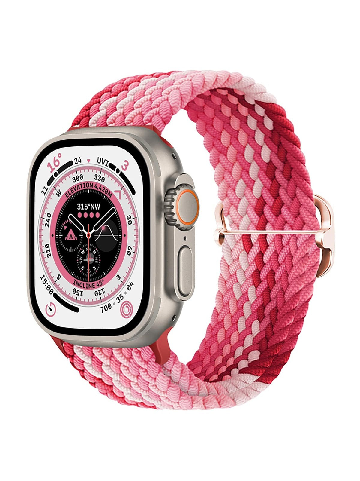 St.siabe 1pc Women's and Men's I Fashion Adjustable Elastic Knitted Nylon Watch Bring Compatible With Apple Watch Band 38mm 40mm 41mm 45mm 44mm 42mm 49mm belt, Soft and Comfortable Breathable Wristband Replacement Strap, Compatible With Apple Watch Ultra