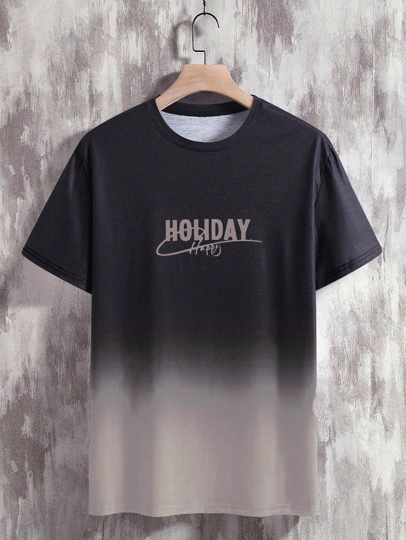 Manfinity Homme Men Letter Graphic Ombre Tee