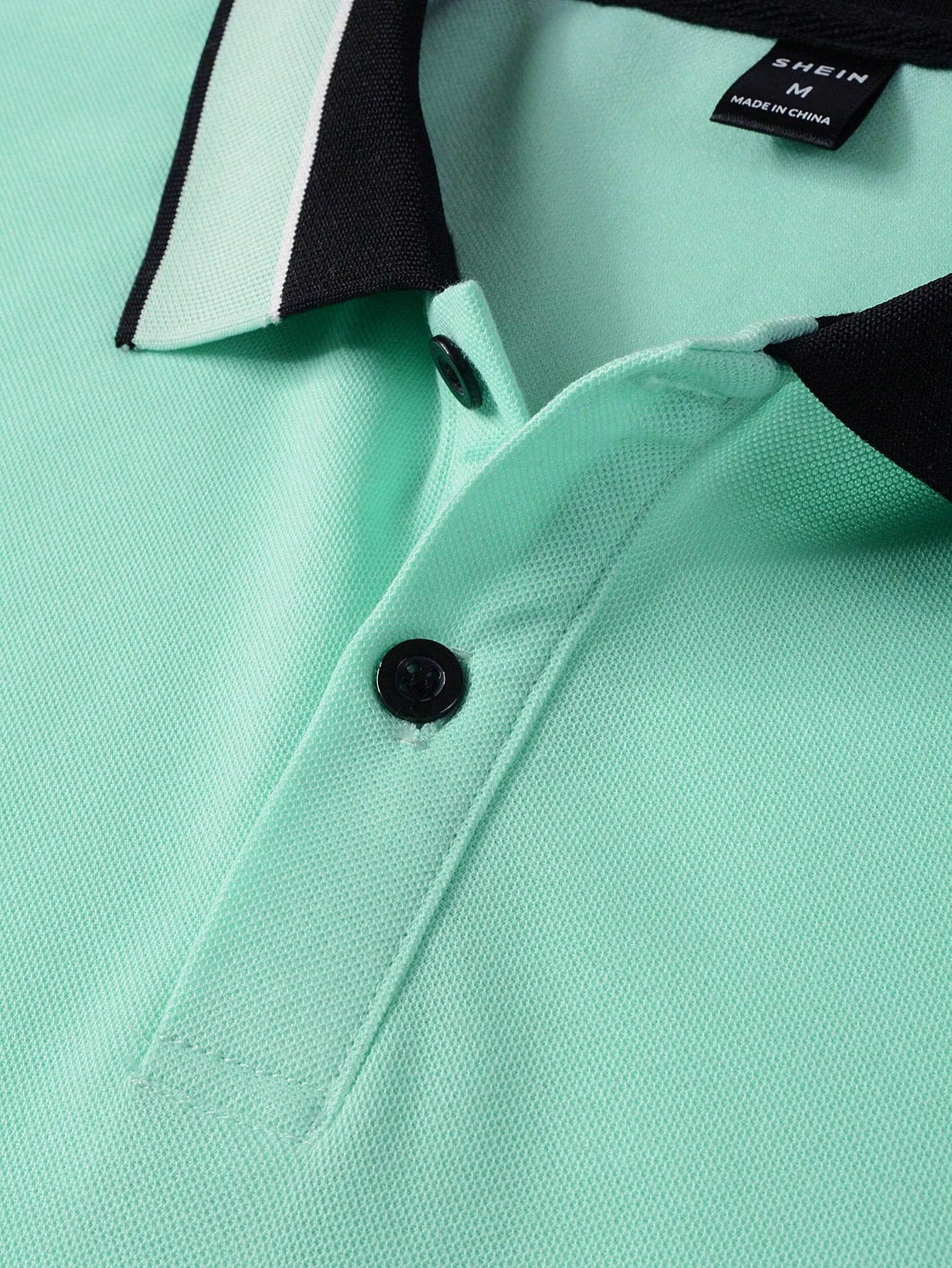 Manfinity Mode Men Graphic Print Contrast Trim Polo Shirt