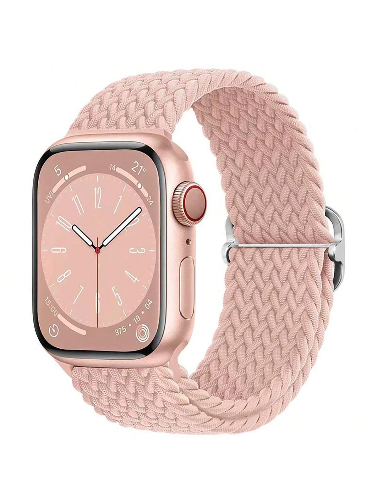 St.siabe 1pc Women's and Men's I Fashion Adjustable Elastic Knitted Nylon Watch Bring Compatible With Apple Watch Band 38mm 40mm 41mm 45mm 44mm 42mm 49mm belt, Soft and Comfortable Breathable Wristband Replacement Strap, Compatible With Apple Watch Ultra