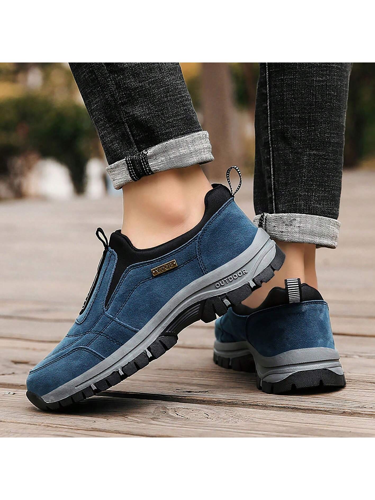 Men's Slip-on Waterproof & Slip-resistant Outdoor Climbing Shoes, Casual Sports Shoes