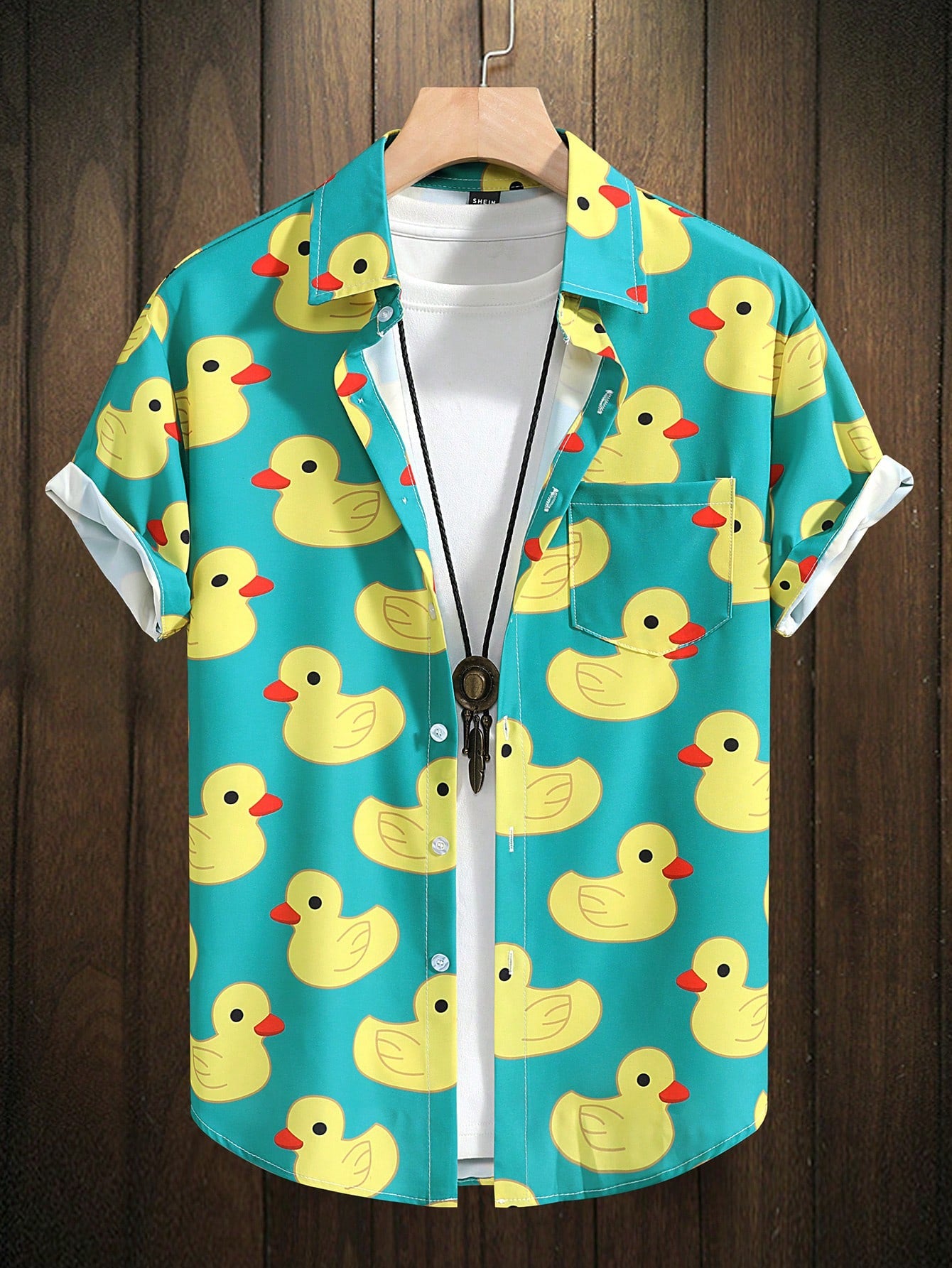 Manfinity Hypemode Men Duck Print Shirt Without Tee