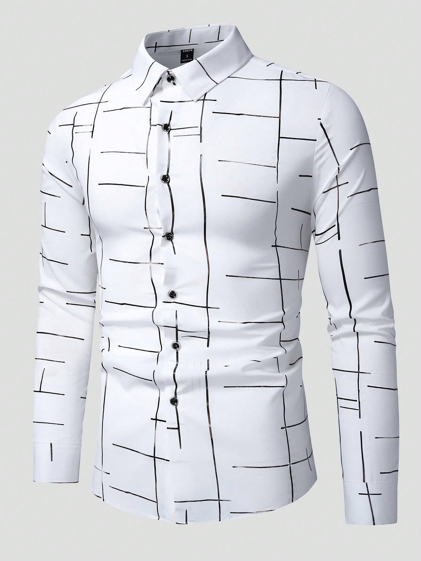 Manfinity Homme Men Graphic Print Button Up Shirt