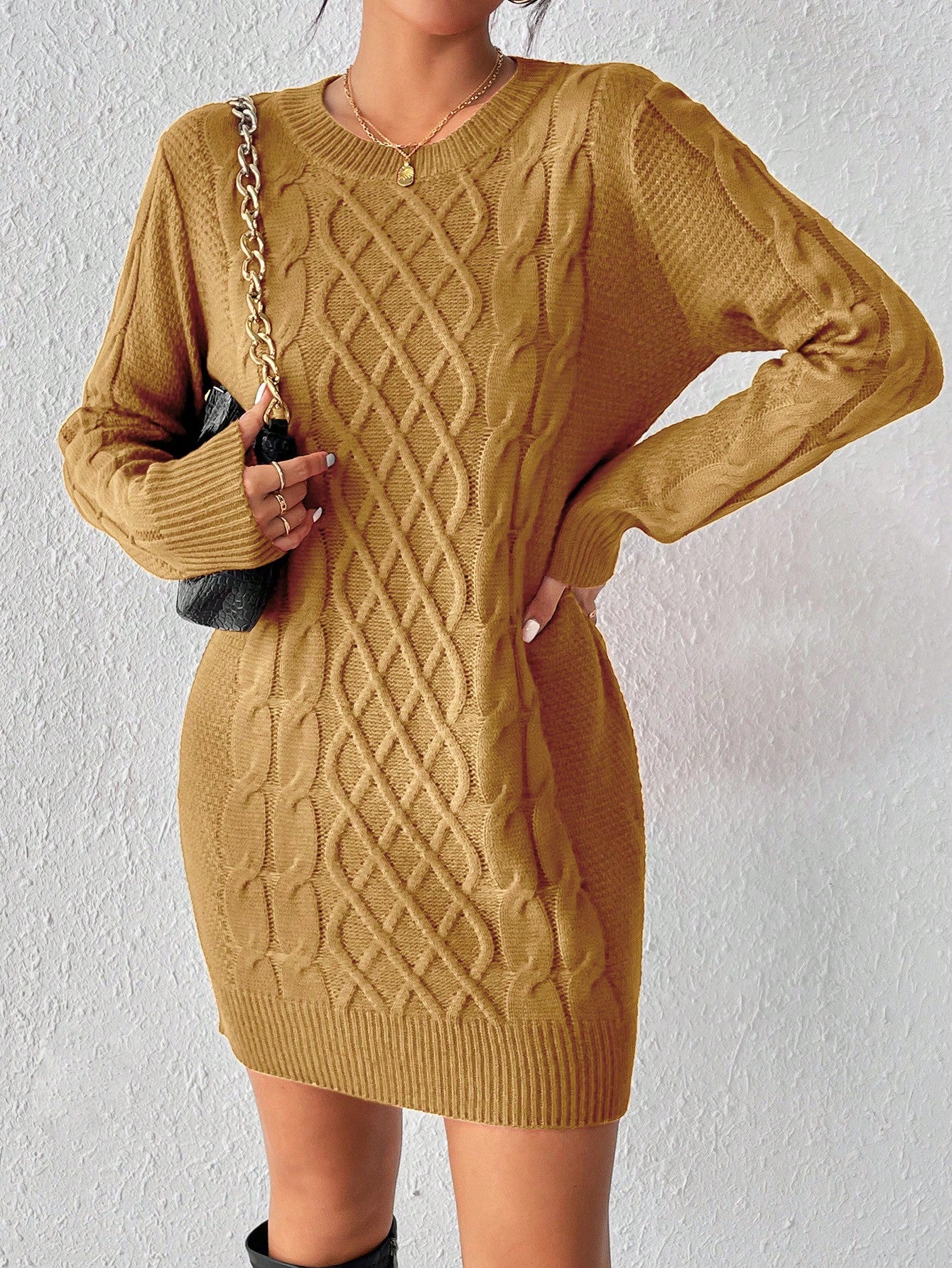 Essnce Women's Twist Knit Sweater Dress