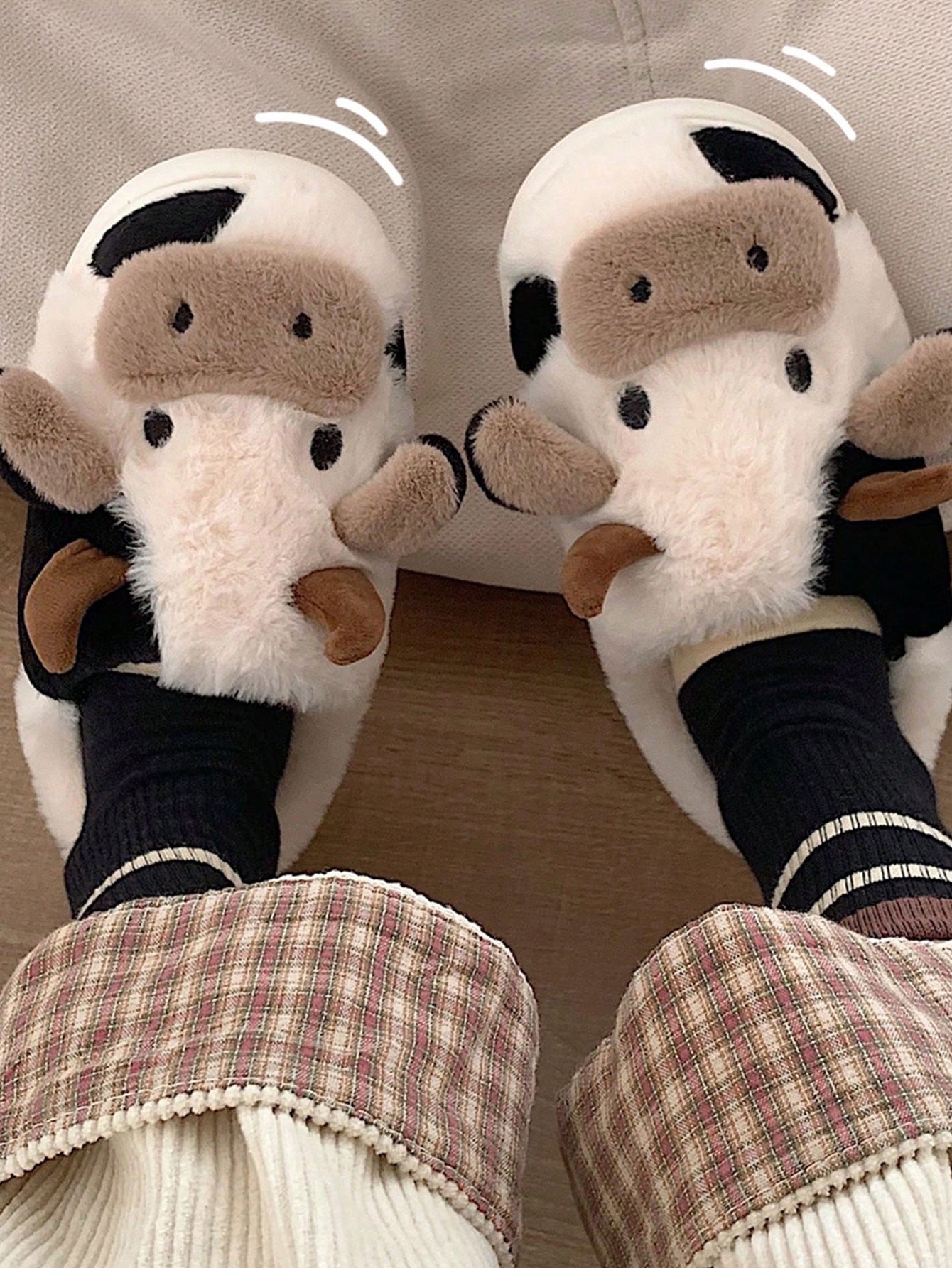 Home Animal Cartoon Patterned Cute Slippers, Warm, Comfortable And Anti-Slip