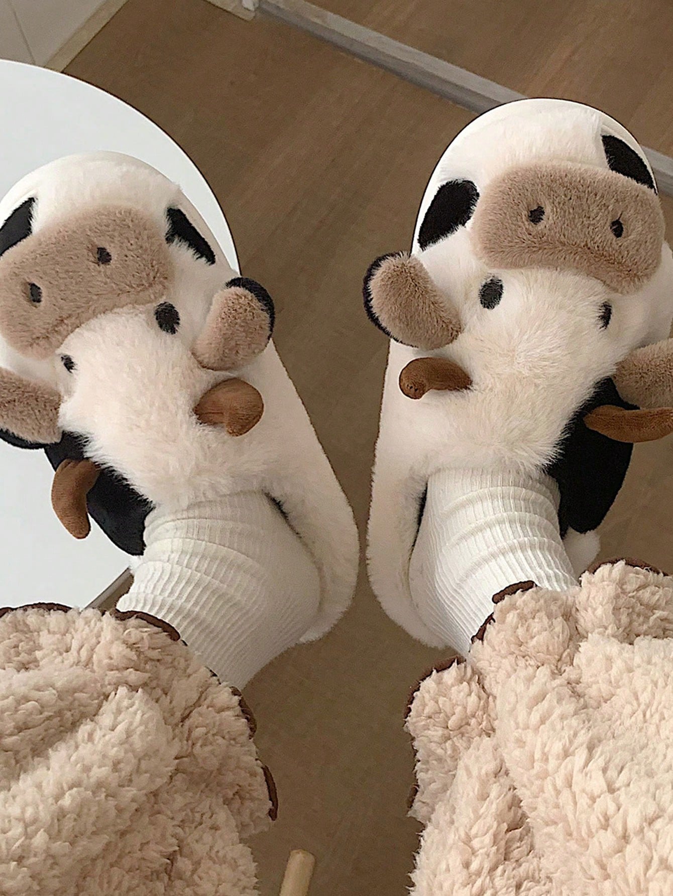 Home Animal Cartoon Patterned Cute Slippers, Warm, Comfortable And Anti-Slip