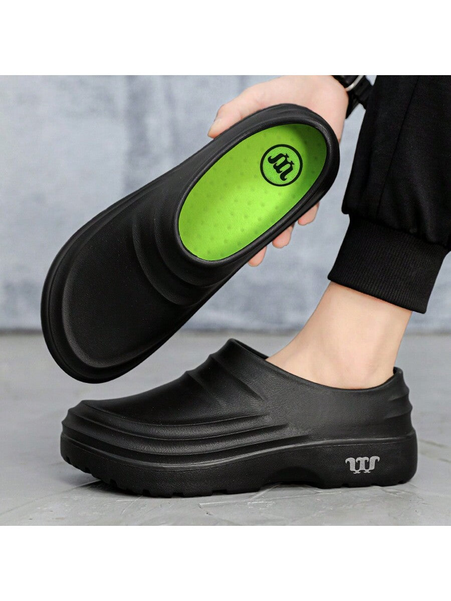 Men's Waterproof, Slip Resistant, Oil Resistant, Skidproof, And Wear-resistant Chef Shoes In The Kitchen